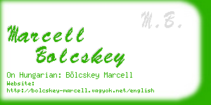 marcell bolcskey business card